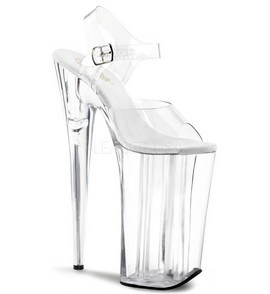 Босоножки пятерки Pleaser прозрачные BEY008/C/M