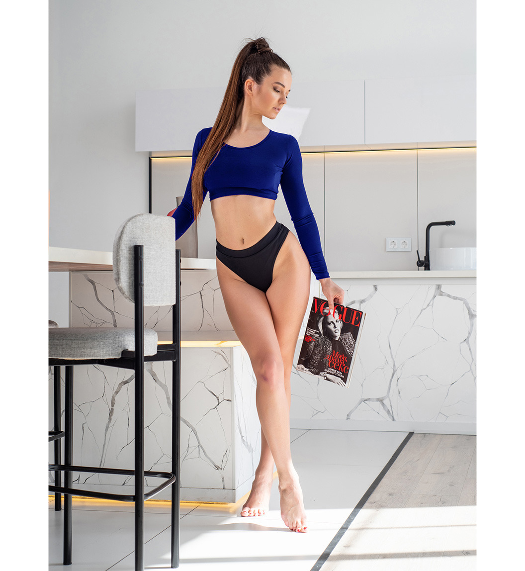 Топ синий Butterfly I-Style