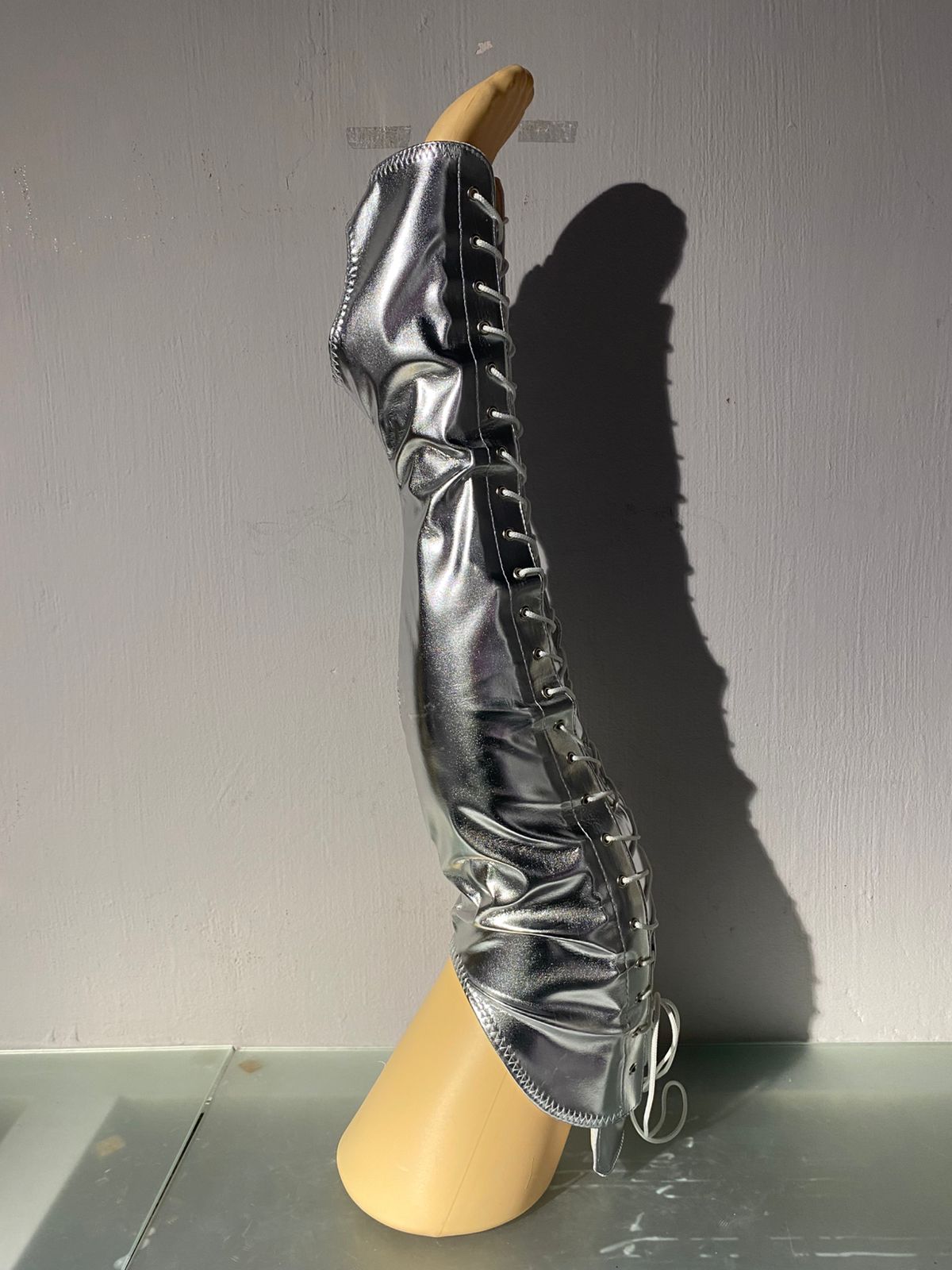 Краги с наколенниками серебро