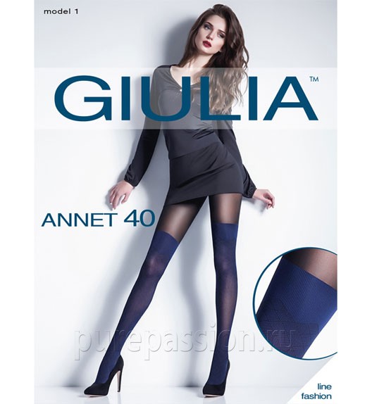 Колготки черные ANNET 2 Giulia Колготки черные ANNET 2 Giulia