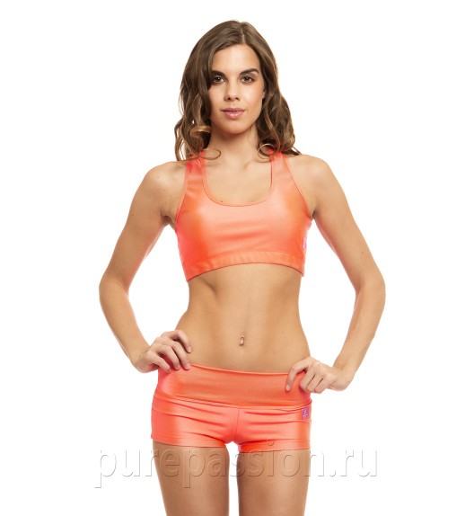 Шорты оранжевые Crazy Pole завышенные Color Star Шорты оранжевые Crazy Pole завышенные Color Star
