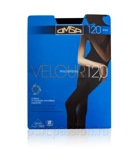 Колготки черные VELOUR 120 Omsa Колготки черные VELOUR 120 Omsa