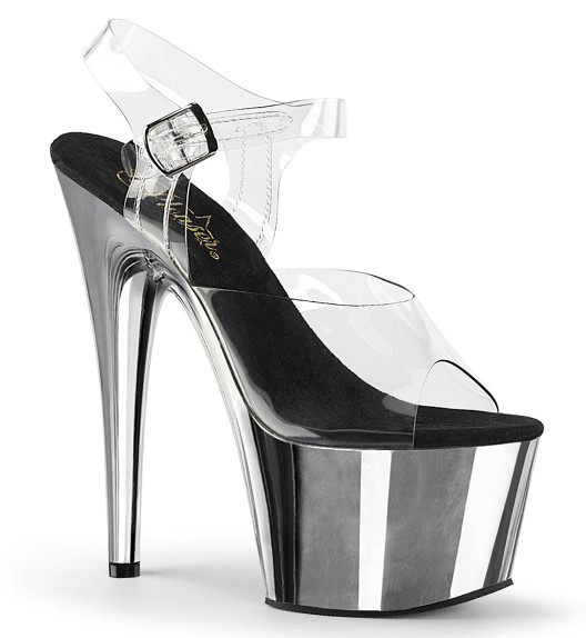 Босоножки Pleaser серебряные ADO708/C/SCH Босоножки Pleaser серебряные ADO708/C/SCH