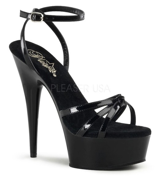 Стрипы Pleaser черные DEL638/B/M Стрипы Pleaser черные DEL638/B/M