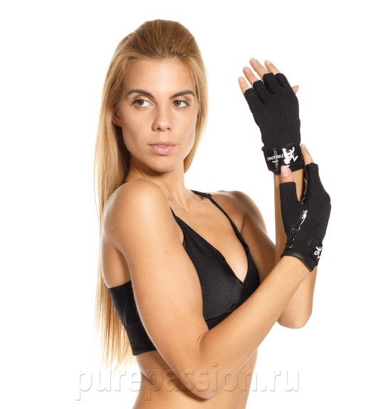 Перчатки лаковые черные Crazy Pole Перчатки лаковые черные Crazy Pole